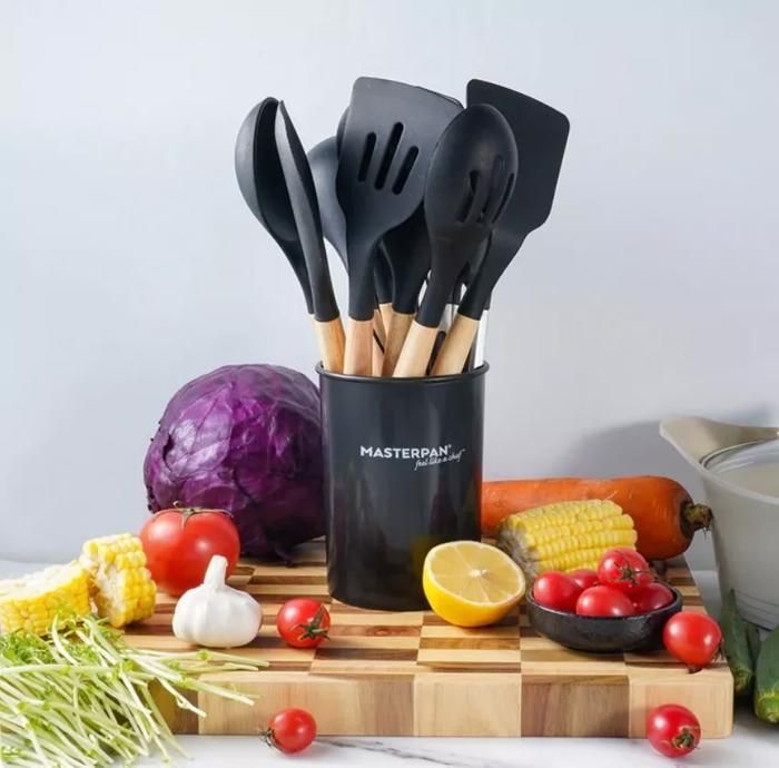 Lot De 2 Cuillères De Service En Silicone - Résistantes à La Chaleur (230°C), Antidérapantes, Couleur Grise Résistance Chaleur 230°C Lot De 2 Cuillères De Service En Silicone - Résistantes à La Chaleur (230°C), Antidérapantes, Couleur Grise Résistance Chaleur 230°C