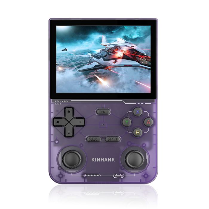 Console Rétro Portable R36H - écran IPS 3,5" OCA 640x480 - RK3326 - Linux - 128 Go / 20 000 Jeux - Batterie 8h - Violet