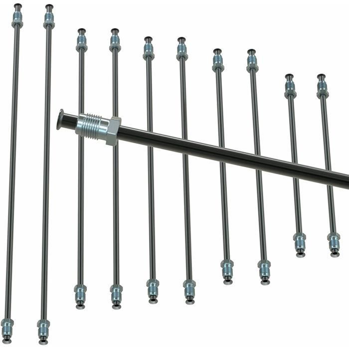 Kit Câbles De Frein 4,75 Mm – 2 X 5 M (10 M Total) Avec 20 Raccords Vissés Et 10 Connecteurs Collet F