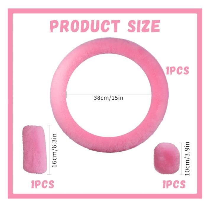 Housse De Siège Avant De Voiture, Ensemble De 5 Pièces, Housse De Volant En Laine Rose, En Fourrure, Universelle, Pour L'hiver - Historique Des Prix Et Avis | Vendeur AliExpress - FY-Autoparts