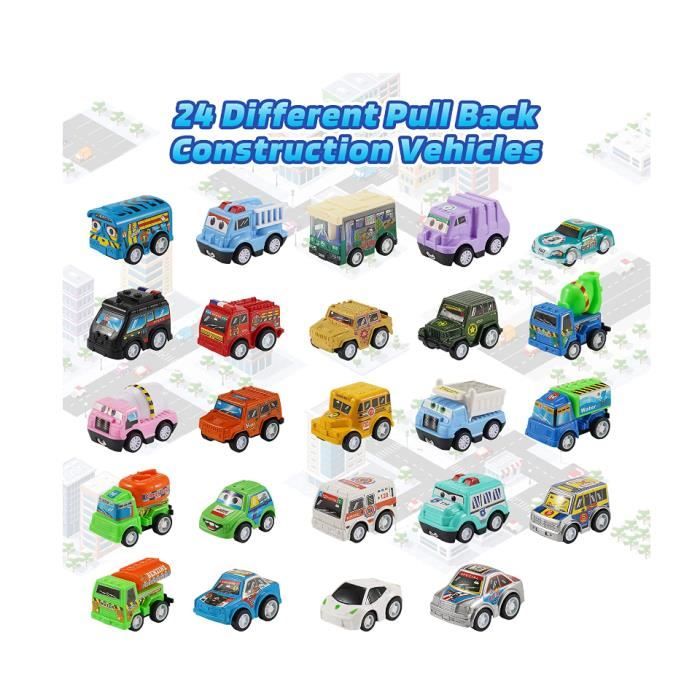 Set de 50 Véhicules à Tirer Mini Voitures de Course à Friction Voitures