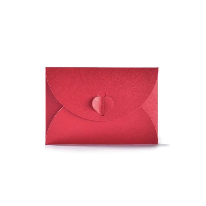 Enveloppes De Correspondances Et Cartes Vœux - 50 Pièces Papier Enveloppe  Carte-cadeau Coeur Fermoir Cartes-cadeaux Saint Va - Cdiscount Beaux-Arts  et Loisirs créatifs