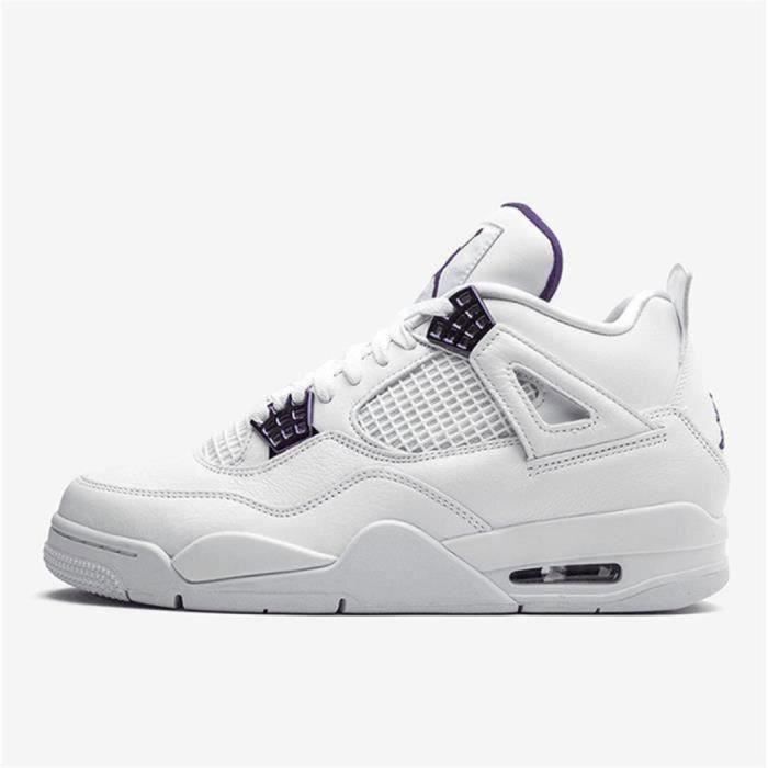 Nike Air Jordan 4 Retro Metallic Purple Chaussures de Basket Femme Homme Mode or. Couleurs multiples Cdiscount Chaussures