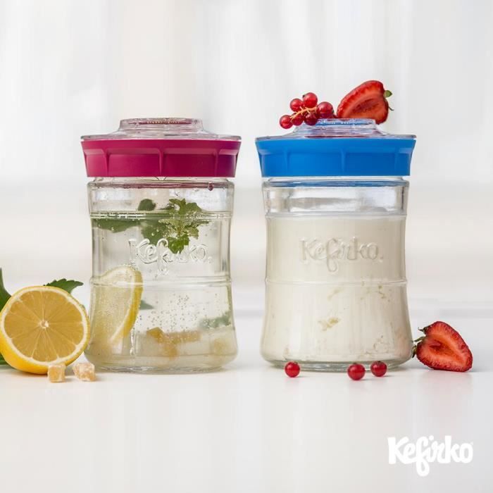 KEFIRKO Fermenter Kit - Easily Brew your own Milk or Water Kefir -  Colour:Orange 1.4l - Cdiscount Instruments de musique