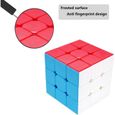 Enfants Adultes Cadeau de Vacances Speed Cube 3x3x3 Stickerless Magic Puzzle Cube de Vitesse Magique (Surface mate non marquante)-2