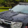 Déflecteur de Capot pour Dacia Duster 2010-2017 en ABS Noir 3 Pcs-2