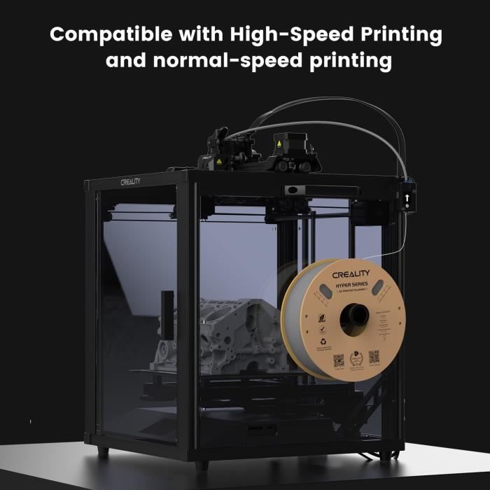 Filament d'impression 3D PLA Hyper Series - CREALITY - Gris - Vitesse  d'impression 30-600 mm/s - Cdiscount Informatique