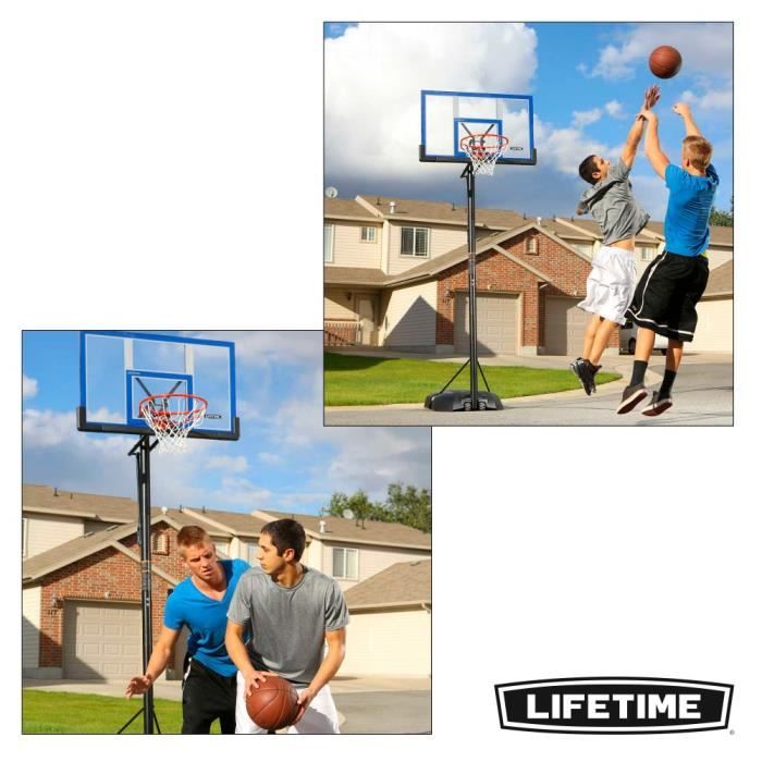 Panier De Basket Sur Pied IDMarket, Hauteur Réglable De 240 à 305 Cm, Noir, Neuf