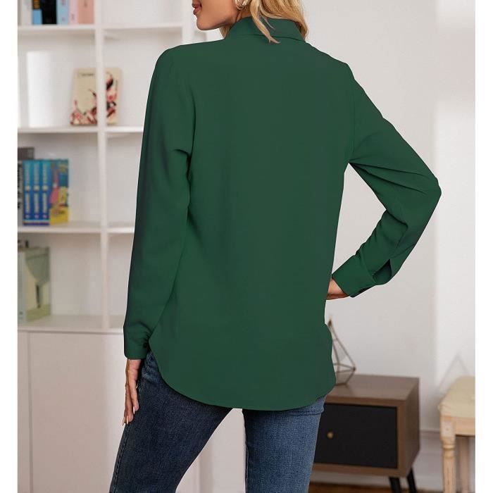 Chemisier vert sales foncé femme