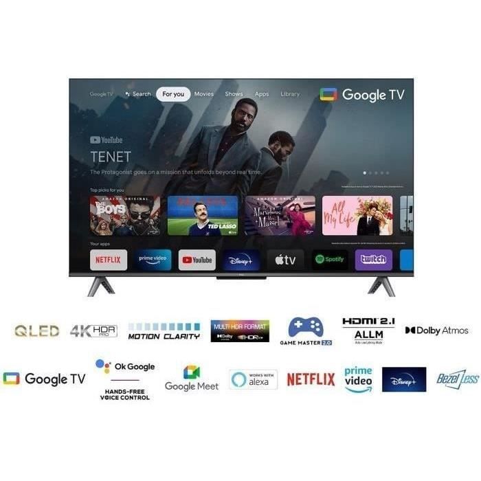 TCL 43C641 TV QLED 43 109 cm 4K UHD 3840 x 2160 TV connecte Google TV HDR Pro 3 x HDMI 2.1 Cdiscount TV Son Photo