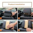 Voiture appui-tête coussin oreillers de cou en mousse à mémoire coussin de siège de voiture pour passager conducteur 22*30cm Noir-3