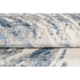TAPISO Tapis Salon Poils Ras Valley Bleu Gris Marron Abstrait Polyester Intérieur 80x150 cm-3