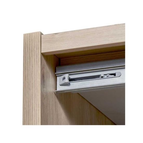 Armoire 3 Portes Coulissantes 250 Cm Bois Clair Miroir Anaelle