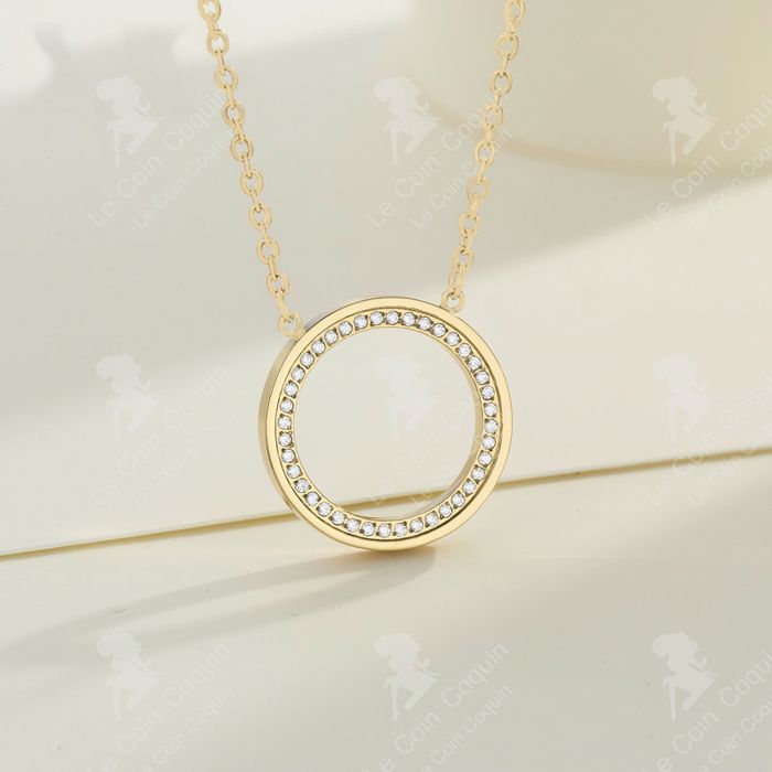 LCC® Collier femme collier rond en acier inoxydable haut de gamme