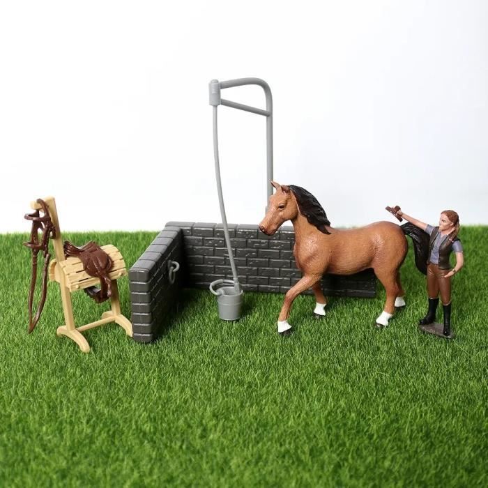 Drfeify Figurine de cheval Cheval Rodeo Figurine Enfants Enfant Simulé  Ferme Cheval Cavalier Modèle Jouet Cadeau D'anniversaire - Cdiscount
