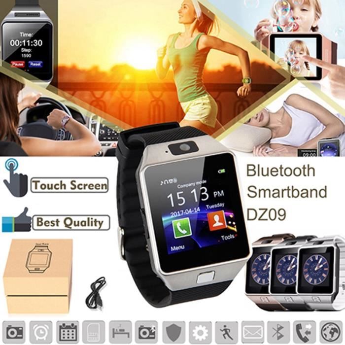 Montre connect e Bluetooth montre intelligente DZ09 Smartwatch