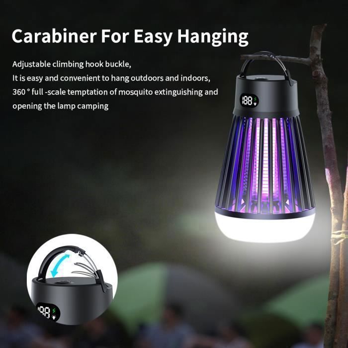 Dnenellr Lampe Anti Moustique Extérieur, 2 en 1 Tue Mouche