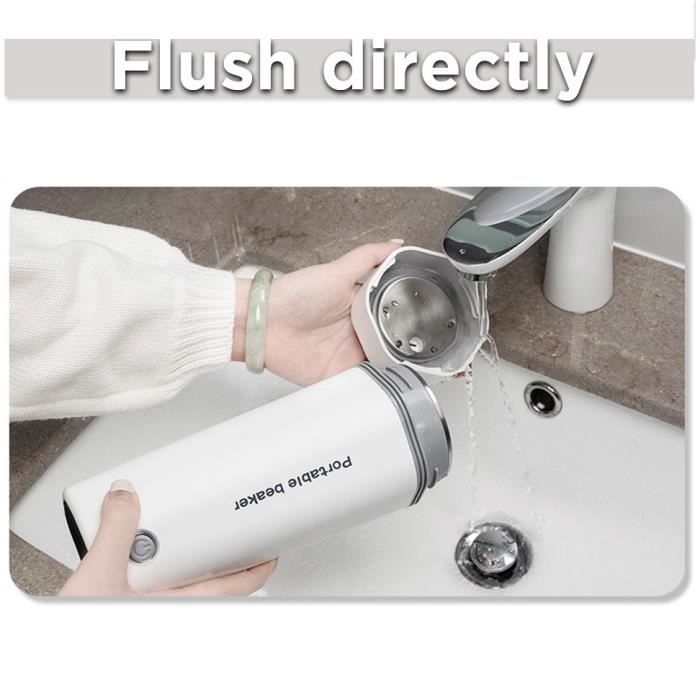 Bouilloire De Voyage électrique Portable – 450 Ml, Inox 304, ébullition Rapide, Mini Thermos