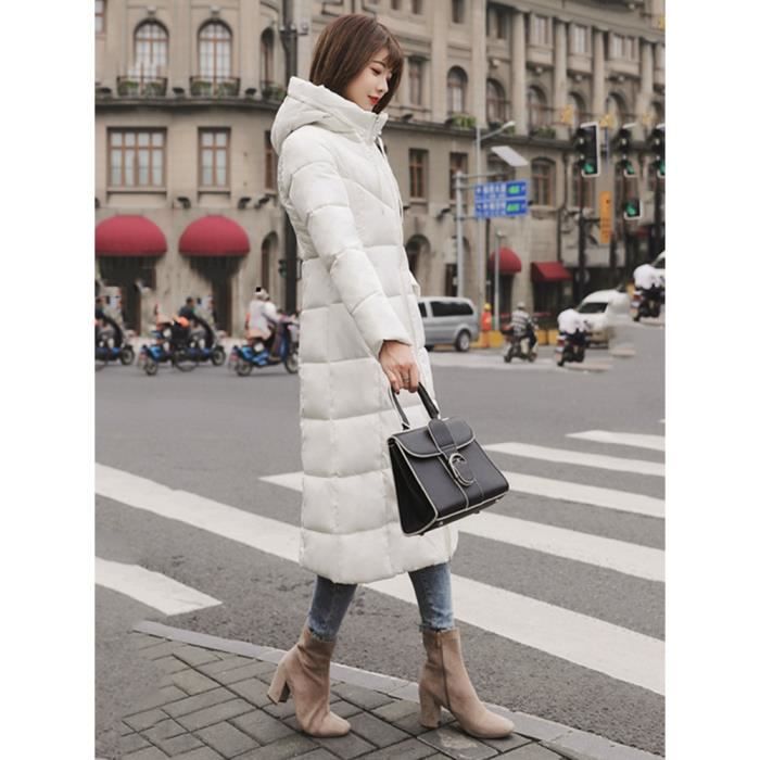 Minetom Femmes Manteau Chic Hiver Grande Taille Chaud Doudoune avec Capuche Slim pais Zipper Classique