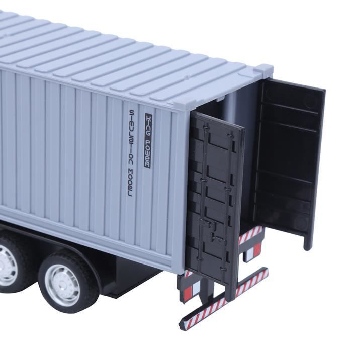 Camion Porte-conteneurs En Alliage - Jouet à Traction Arrière Avec Lumières Et Sons, Conteneur Ouvrable, échelle 1:48, Pour Enfants 3 Ans Et Plus