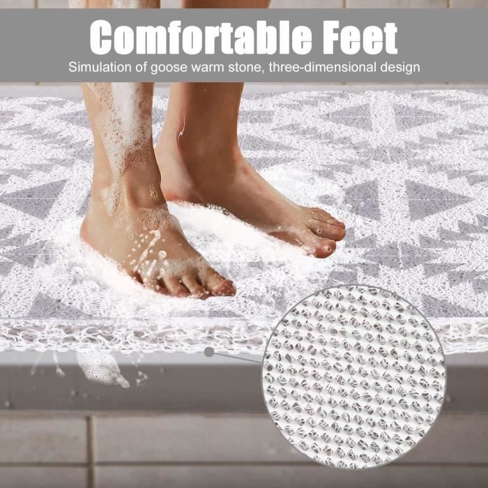 Odot Tapis De Douche Antidérapant, Motif De Lotus Tapis De