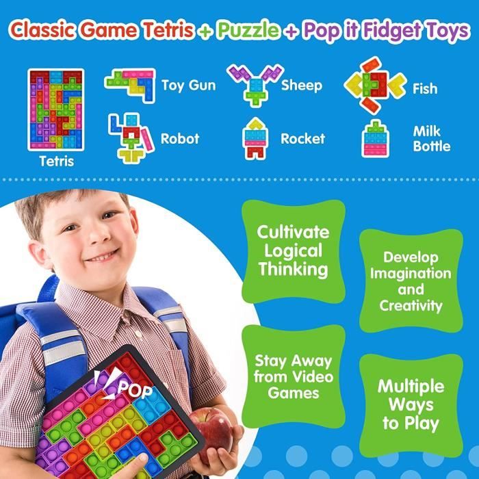 Grande - IQ Bâtiment Puzzle Anti Stress pour Enfant - Intelligence Jeux  Fidget Toys pour Enfants & Adultes - Meilleur Cadeau Jouet - Cdiscount Jeux  - Jouets