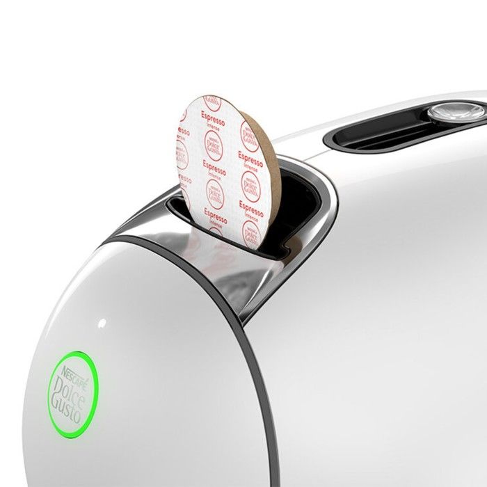 Nescafé Dolce Gusto Krups Machine à café, Dosettes compostables et sachets à base de papier recyclable, Connectée, Neo Blanc, YY5499FD