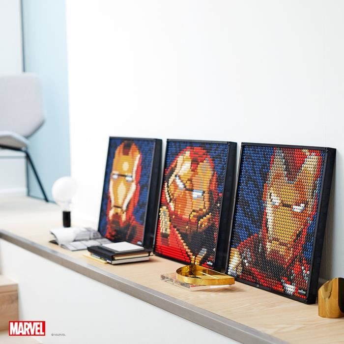 Lego iron store man mural