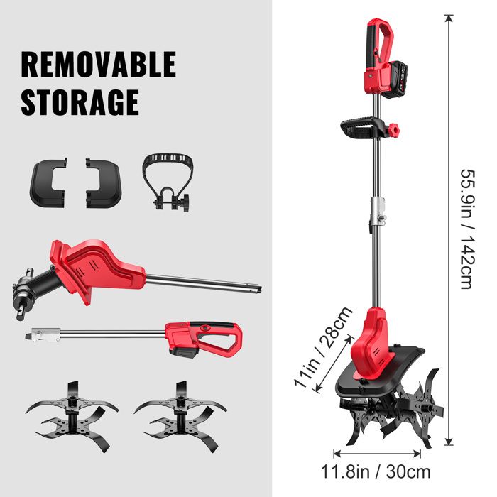 SNG Cultivateur/motoculteur électrique 20 V, Alimenté Par Batterie 4000
