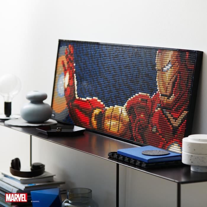 LEGO® ART 31199 Iron Man de Marvel Studios Poster Mural, Loisirs Créatifs  Adultes, Décoration Chambre Cadeau Original - Cdiscount Jeux - Jouets