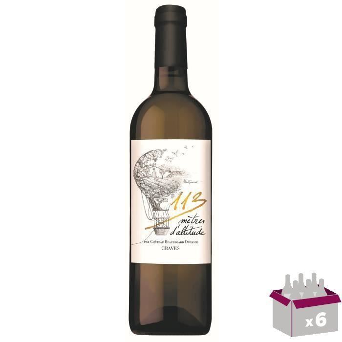 113 mètres d'altitude 2020 Graves - Vin blanc de Bordeaux x6