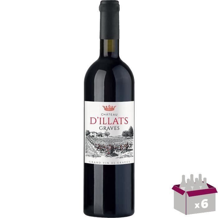 Château d'Illats 2019 Graves - Vin rouge de Bordeaux x6