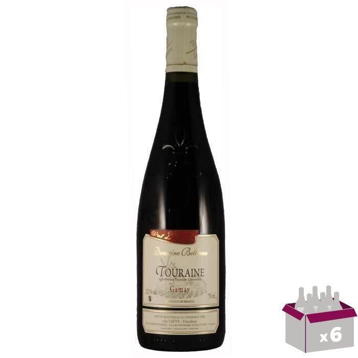 Domaine Bellevue 2020 Touraine Gamay - Vin Rouge du Val de Loire x6