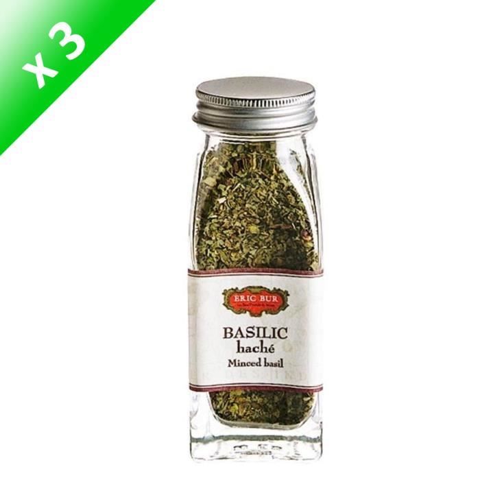 ERIC BUR Epices Basilic Haché - 15g - Pack de 3