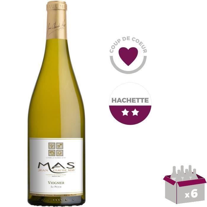 Jean Claude Mas Le Pioch Viognier Pays d'Oc - Vin blanc de Languedoc x6
