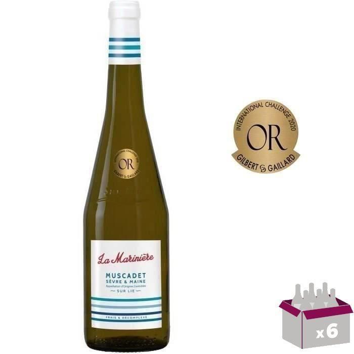 La Marinière 2020 Muscadet Sèvre et Maine - Vin blanc de la Val de Loire x6