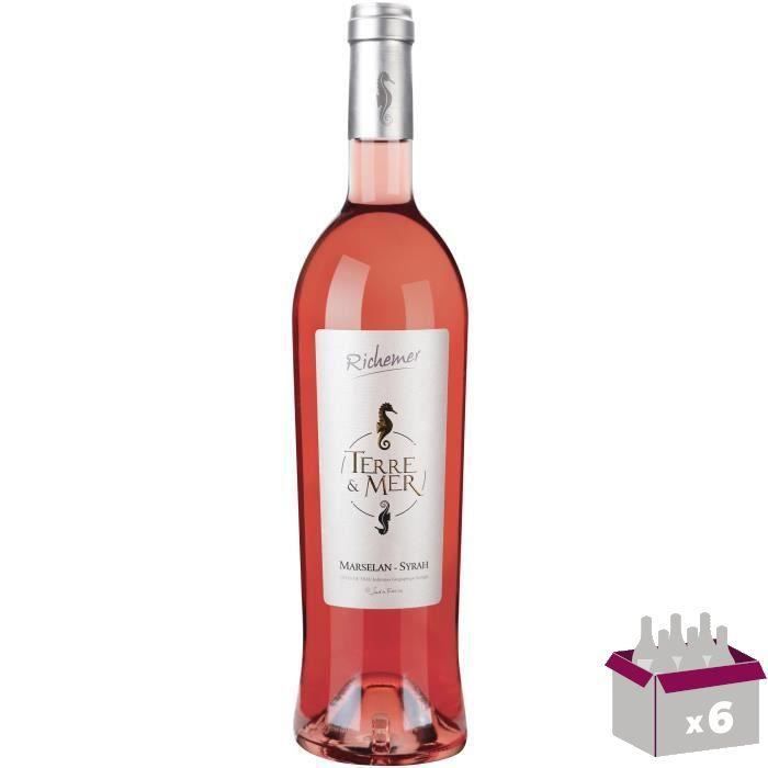 Les Caves Richemer Terre & Mer 2019 Côtes de Thau - Vin rosé de Languedoc x6