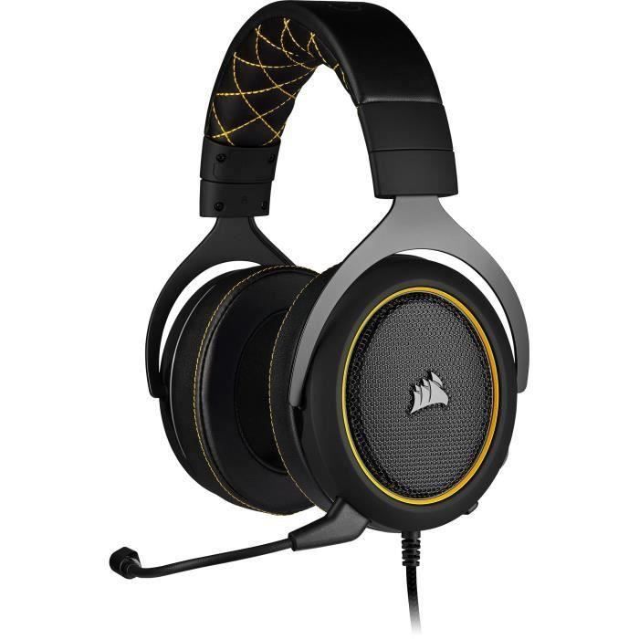 Corsair Casque Gamer Hs60 Pro Surround - Filaire - Jaune (ca-9011214-eu)