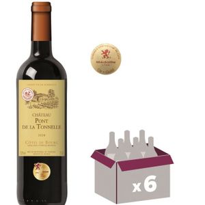 VIN ROUGE Château Pont de la Tonelle 2019 Côtes de Bourg - Vin rouge de Bordeaux x6