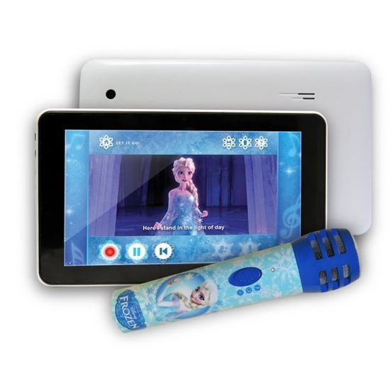 Tablette Ingo 7" Frozen + Micro Karaoké - Android 4.4, Double Caméra, 4Go - Pour Enfants