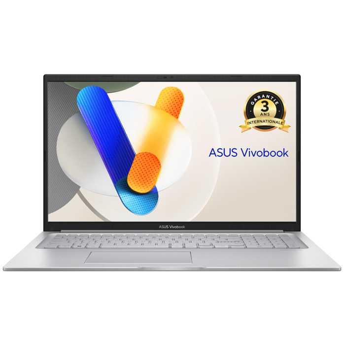 PC Portable ASUS VivoBook 17 X1704 : Win 11 17.3 FHD Intel Core 3 RAM SSD - vue 1