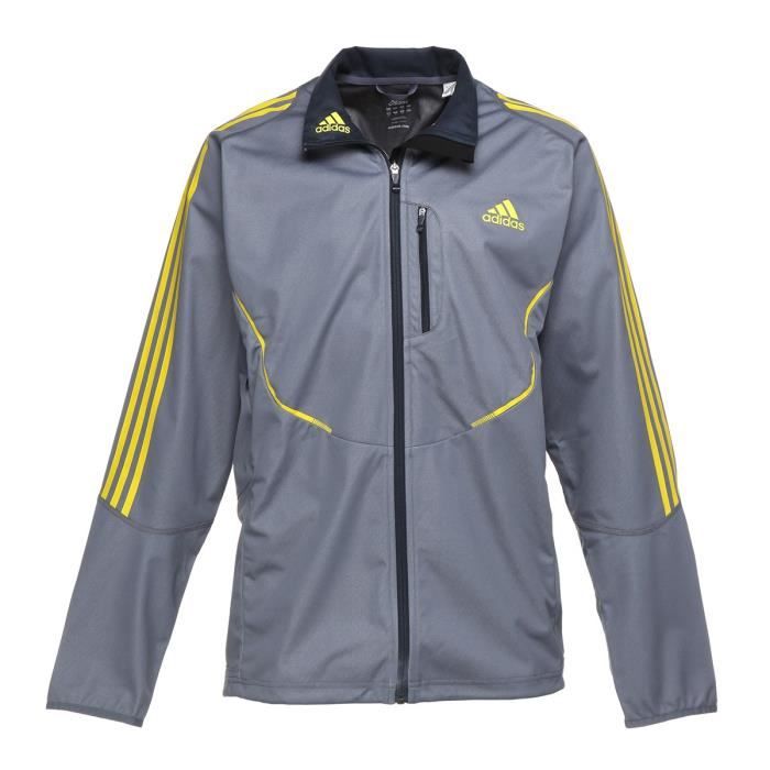 ADIDAS PERFORMANCE Veste Ath Cw Gris et jaune Homme