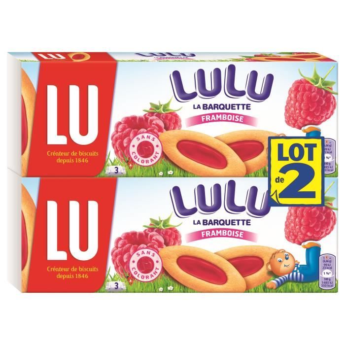 Lulu La Barquette Pulpe De Framboise 2x120g