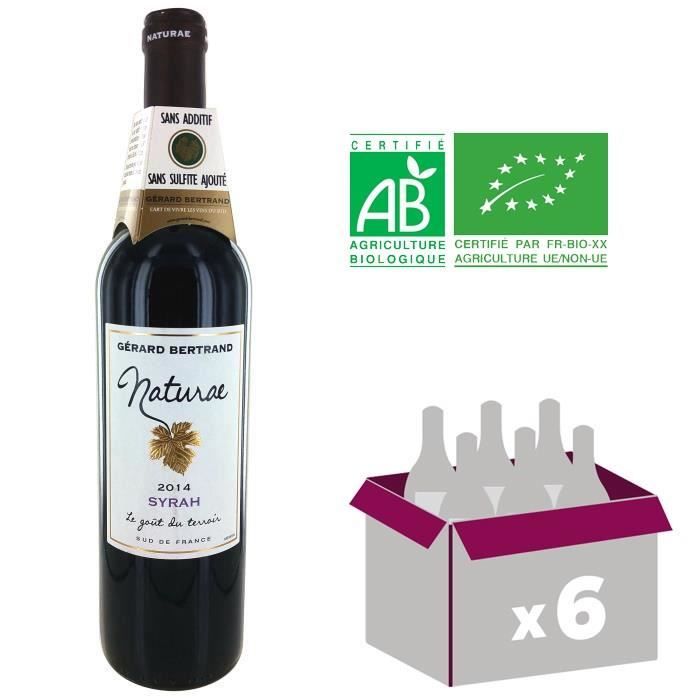 G BERTRAND Naturae - 2014 - Syrah - Vin Rouge - 75 cl x6