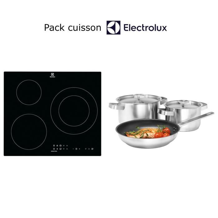 Pack cuisson ELECTROLUX Plaque de cuisson induction + Batterie de cuisine Cookware