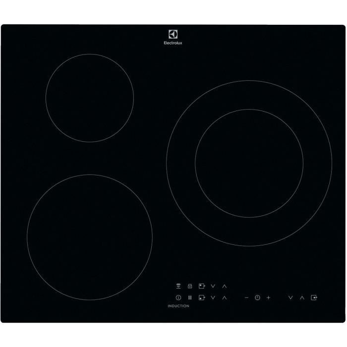 Plaque de cuisson induction - ELECTROLUX - 3 zones - L 59 x P 52 cm - CIT60331CK - 7350 W - Revêteme
