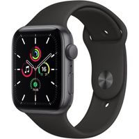 Apple Watch SE GPS - 44mm Boîtier aluminium Gris Sidéral - Bracelet Noir (2020) - Reconditionné - Excellent état