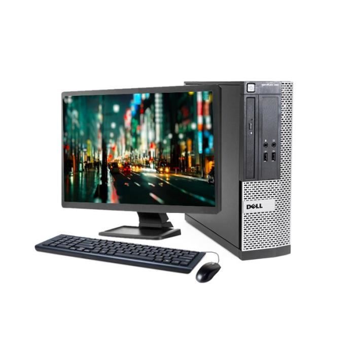 Unité Centrale Dell 390 DT - Core i5 - RAM 8Go - HDD 500Go - Windows 10 - Ecran 19