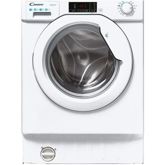 Lave-linge encastrable CANDY CBW27D1E-S - 7 kg - L60cm - 1200 trs/min - Blanc