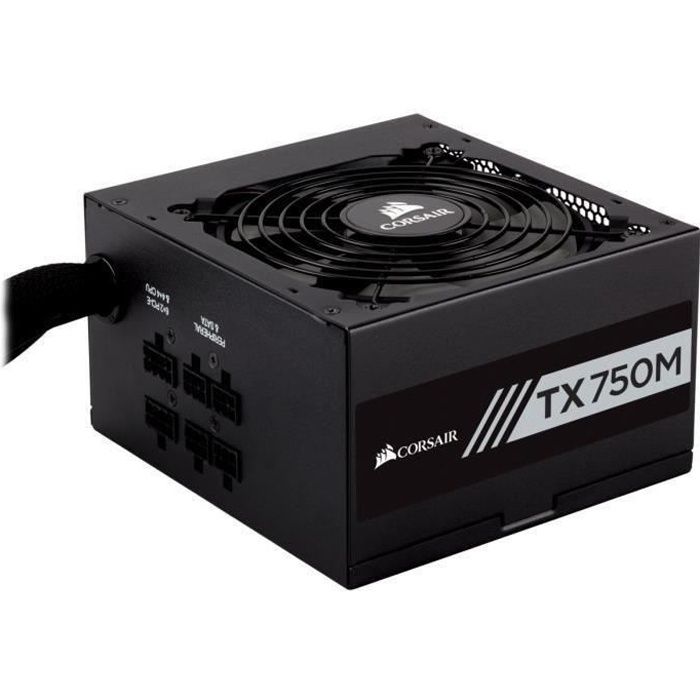CORSAIR Alimentation TX750M - 750 Watts - Semi Modulaire - 80+ Gold (CP-9020131-EU)
